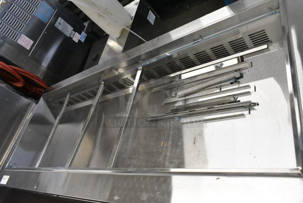 BRAND NEW SCRATCH AND DENT! 2024 Avantco 178SSCFT72HC Stainless Steel Commercial Refrigerated Salad Bar / Cold Food Table on Commercial Casters. 115 Volts, 1 Phase. Tested and Powers On But Does Not Get Cold - Image 3 of 9