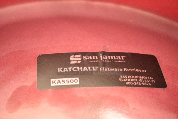 BRAND NEW SCRATCH AND DENT! San Jamar KA5500 KatchAll Magnetic Flatware Retriever 55 Gallon Trash Can Lid - Image 6 of 6