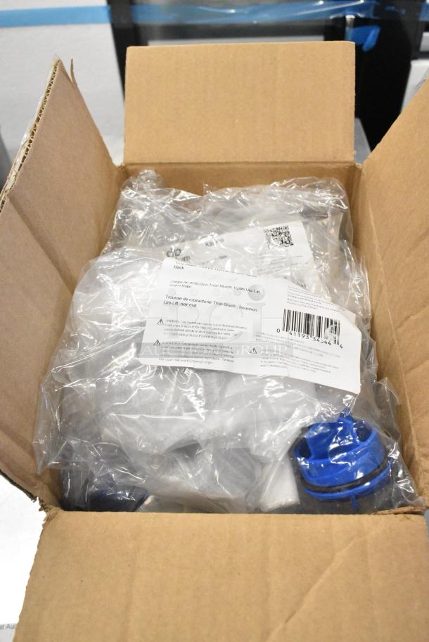 BRAND NEW SCRATCH AND DENT! Box of 10 Dearborn by Oatey Dblue K98MB Trim Kit with Matte Black Uni-Lift Stopper - Image 3 of 6
