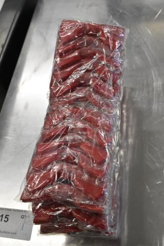 5 BRAND NEW SCRATCH AND DENT! Packages of Henry Segal Red 2"(H) x 4 1/2" (W) Adjustable Band Poly-Satin Bow Tie. 5 Times Your Bid!