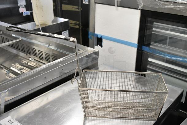 3 BRAND NEW SCRATCH AND DENT! Metal Fry Baskets Including 190FB1466 13 1/2" x 6 1/4" x 6" Half Size Fryer Basket with Back Hook. 3 Times Your Bid! - Image 1 of 5