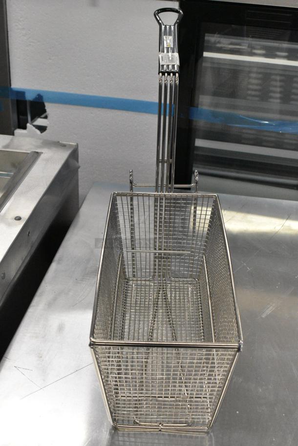 3 BRAND NEW SCRATCH AND DENT! Metal Fry Baskets Including 190FB1466 13 1/2" x 6 1/4" x 6" Half Size Fryer Basket with Back Hook. 3 Times Your Bid! - Image 3 of 5