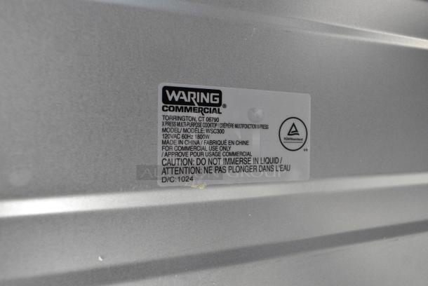 BRAND NEW SCRATCH AND DENT! Waring XPress WSC300 13 1/2" Dual-Surface Multipurpose Aluminum Non-Stick Electric Cooktop. 120 Volts, 1 Phase. Tested and Working! - Image 7 of 8