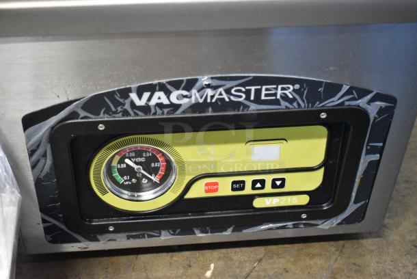 BRAND NEW SCRATCH AND DENT! Vacmaster VP215 Stainless Steel Commercial Countertop Chamber Vacuum Packaging Machine with 10 1/4" Seal Bar. 120 Volts, 1 Phase. Tested and Working! - Image 3 of 5
