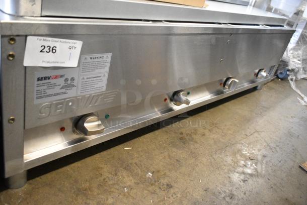 BRAND NEW SCRATCH AND DENT! 2023 ServIt 423EST4WO500 Stainless Steel Commercial Electric Powered 4 Bay Steam Table. 120 Volts, 1 Phase. Tested and Working! - Image 3 of 6