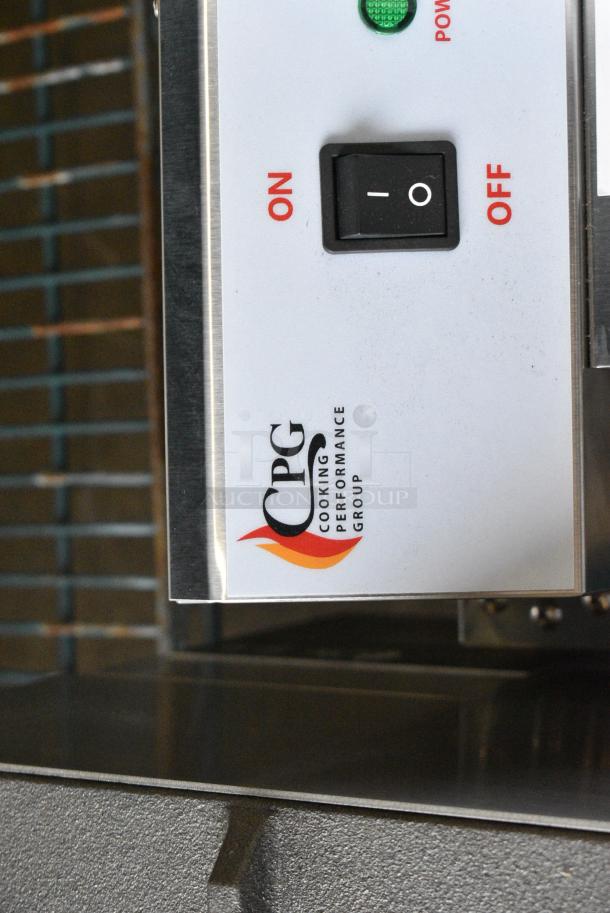 BRAND NEW SCRATCH AND DENT! 2024 Cooking Performance Group CPG 351EF302 Stainless Steel 30 lb. Dual Tank Heavy-Duty Electric Countertop Fryer w/ 2 Metal Fry Baskets. 208/240 Volts, 1 Phase. - Image 2 of 8