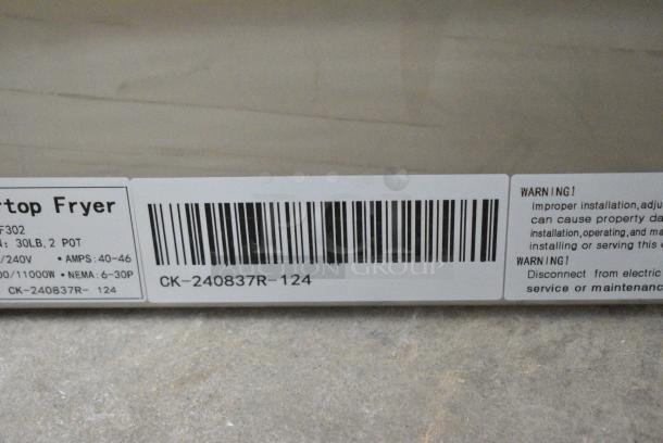 BRAND NEW SCRATCH AND DENT! 2024 Cooking Performance Group CPG 351EF302 Stainless Steel 30 lb. Dual Tank Heavy-Duty Electric Countertop Fryer w/ 2 Metal Fry Baskets. 208/240 Volts, 1 Phase. - Image 8 of 8