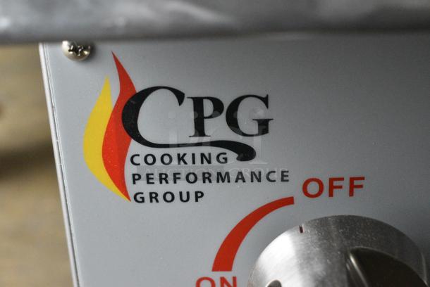 BRAND NEW SCRATCH AND DENT! 2024 Cooking Performance Group CPG 351SRCPG12NL Stainless Steel 12" Step-Up Countertop Range / Hot Plate with 2 High Output Burners. 60,000 BTU. - Image 2 of 5