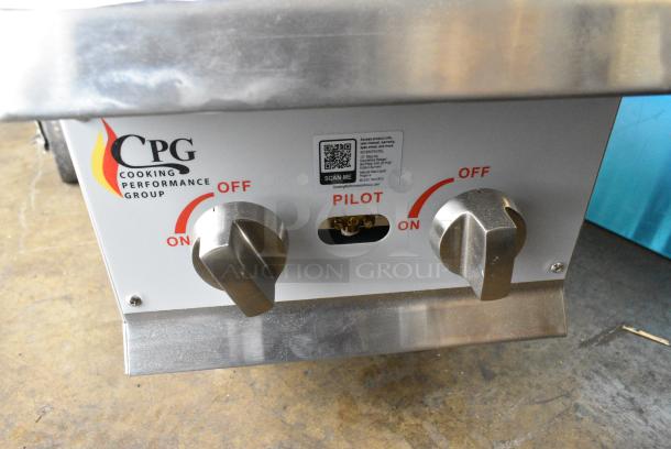 BRAND NEW SCRATCH AND DENT! 2024 Cooking Performance Group CPG 351SRCPG12NL Stainless Steel 12" Step-Up Countertop Range / Hot Plate with 2 High Output Burners. 60,000 BTU. - Image 3 of 5