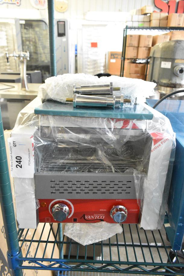 BRAND NEW SCRATCH AND DENT! 2024 Avantco 184T140 Stainless Steel Commercial 10" Wide Conveyor Toaster with 3" Opening. 120 Volts, 1 Phase. Tested and Working! - Image 1 of 7