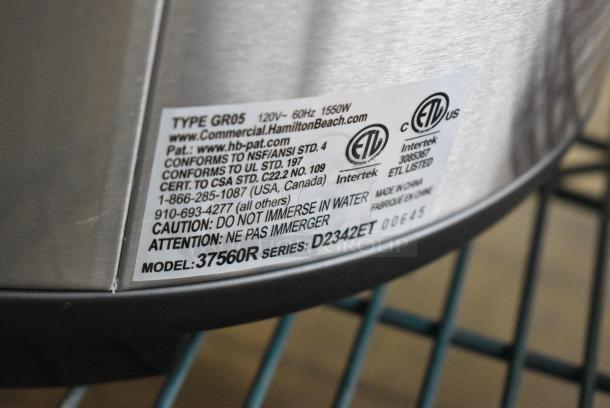 BRAND NEW SCRATCH AND DENT! Proctor Silex 37560R Stainless Steel 60 Cup (30 Cup Raw) Electric Rice Cooker / Warmer. 120 Volts, 1 Phase. Tested and Working! - Image 8 of 8