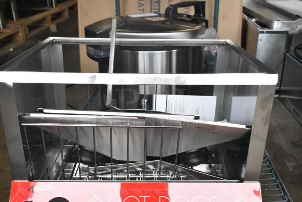 BRAND NEW SCRATCH AND DENT! Avantco 177HDS100 Stainless Steel 100 Dog / 48 Bun Hot Dog Steamer / Merchandiser. 120 Volts, 1 Phase. Tested and Powers On But Does Not Get Warm - Image 6 of 9