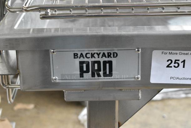 BRAND NEW SCRATCH AND DENT! Backyard Pro Stainless Steel Portable Charbroiler Grill on Commercial Casters. - Image 2 of 7