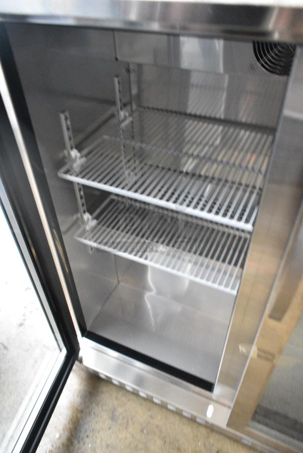 BRAND NEW SCRATCH AND DENT! 2024 KoolMore BC-2DSW-SS Stainless Steel Three-Door Back Bar Refrigerator Merchandiser - 11 Cu Ft. 115 Volts, 1 Phase. Tested and Working! - Image 5 of 9