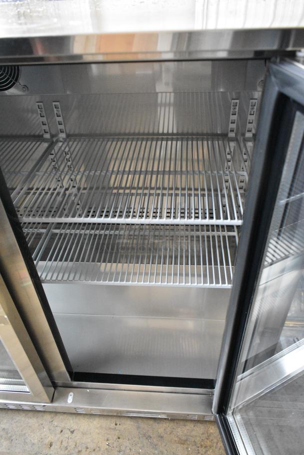 BRAND NEW SCRATCH AND DENT! 2024 KoolMore BC-2DSW-SS Stainless Steel Three-Door Back Bar Refrigerator Merchandiser - 11 Cu Ft. 115 Volts, 1 Phase. Tested and Working! - Image 6 of 9