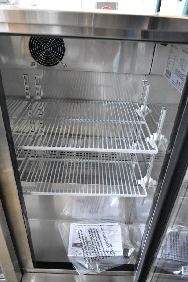 BRAND NEW SCRATCH AND DENT! 2024 KoolMore BC-2DSW-SS Stainless Steel Three-Door Back Bar Refrigerator Merchandiser - 11 Cu Ft. 115 Volts, 1 Phase. Tested and Working! - Image 7 of 9