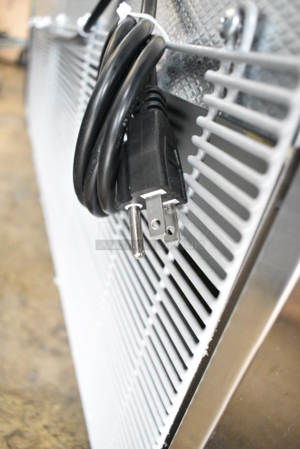 BRAND NEW SCRATCH AND DENT! 2024 KoolMore BC-2DSW-SS Stainless Steel Three-Door Back Bar Refrigerator Merchandiser - 11 Cu Ft. 115 Volts, 1 Phase. Tested and Working! - Image 9 of 9