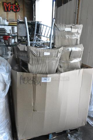 13 BRAND NEW! Boxes Including Gray Chiavari Banquet Chairs. 13 Times Your Bid!