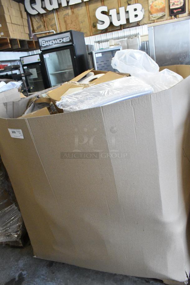 30 BRAND NEW! Boxes Including 5002CPTE Lavex 2-Ply White Center Pull Paper Towel 510' Roll - 6/Case, 395RP10C EcoChoice Bagassee 10" Plate, 395RP10C EcoChoice Compostable No PFAS Added Bamboo / Bagasse 10" Plate 3 Compartment. 30 Times Your Bid! - Image 1 of 10