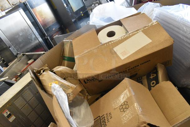 30 BRAND NEW! Boxes Including 5002CPTE Lavex 2-Ply White Center Pull Paper Towel 510' Roll - 6/Case, 395RP10C EcoChoice Bagassee 10" Plate, 395RP10C EcoChoice Compostable No PFAS Added Bamboo / Bagasse 10" Plate 3 Compartment. 30 Times Your Bid! - Image 4 of 10