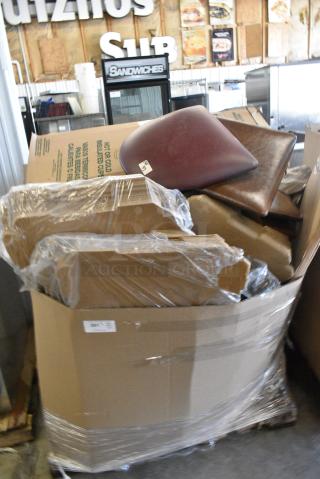 25 BRAND NEW! Boxes Including 712MBUP2448 Lavex 24" x 48" Matte Black Steel Urinal Partition, Seat Cushions. 25 Times Your Bid!