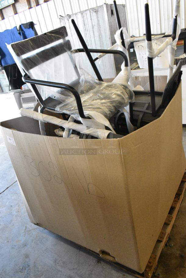 8 BRAND NEW! Boxes Including Black Metal Outdoor Chair, Metal Bar Height Chair, Wooden Chair. 8 Times Your Bid! - Image 1 of 4