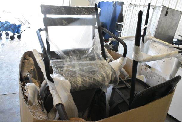 8 BRAND NEW! Boxes Including Black Metal Outdoor Chair, Metal Bar Height Chair, Wooden Chair. 8 Times Your Bid! - Image 2 of 4