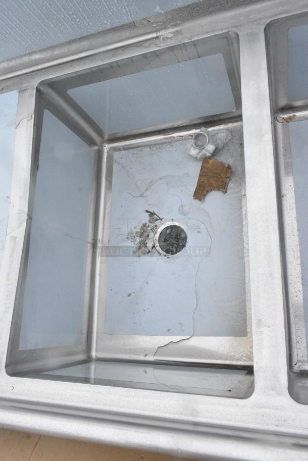 BRAND NEW SCRATCH AND DENT! Regency 600S32028224 Stainless Steel 3 Bay Sink w/ Dual Drain Boards. No Legs. - Image 5 of 7
