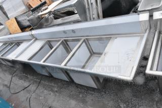 BRAND NEW SCRATCH AND DENT! Regency 600S31824218 Stainless Steel 3 Bay Sink w/ Dual Drain Boards.
