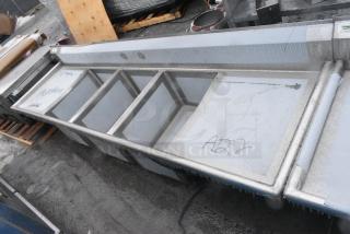 BRAND NEW SCRATCH AND DENT! Regency 600S31824224 Stainless Steel 3 Bay Sink w/ Dual Drain Boards. No Legs.