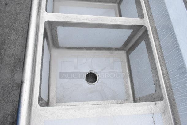 BRAND NEW SCRATCH AND DENT! Regency 600S31824224 Stainless Steel 3 Bay Sink w/ Dual Drain Boards. No Legs. - Image 3 of 7