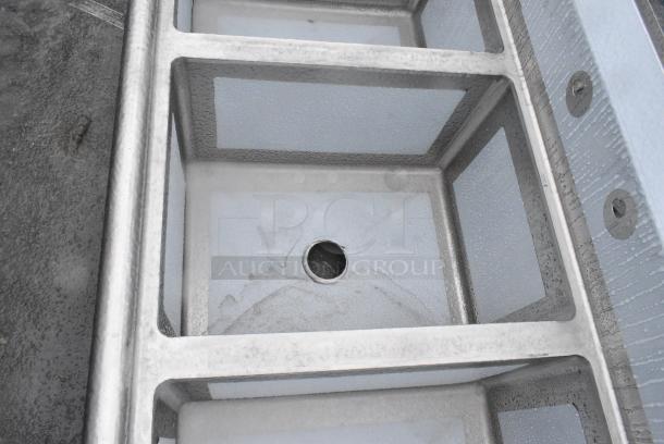 BRAND NEW SCRATCH AND DENT! Regency 600S31824224 Stainless Steel 3 Bay Sink w/ Dual Drain Boards. No Legs. - Image 4 of 7