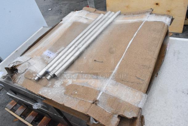 BRAND NEW SCRATCH AND DENT! Regency 600TS3636S 36" x 36" 16 Gauge Stainless Steel Commercial Work Table with Undershelf. May Be Missing Pieces. - Image 2 of 4