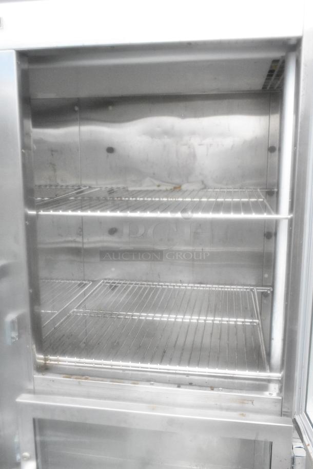 BRAND NEW SCRATCH AND DENT! Traulsen RHT232WUT-HHG Stainless Steel Commercial 58" 2 Section 4 Door Reach In Refrigerator Merchandiser on Commercial Casters. 115 Volts, 1 Phase. - Image 5 of 8
