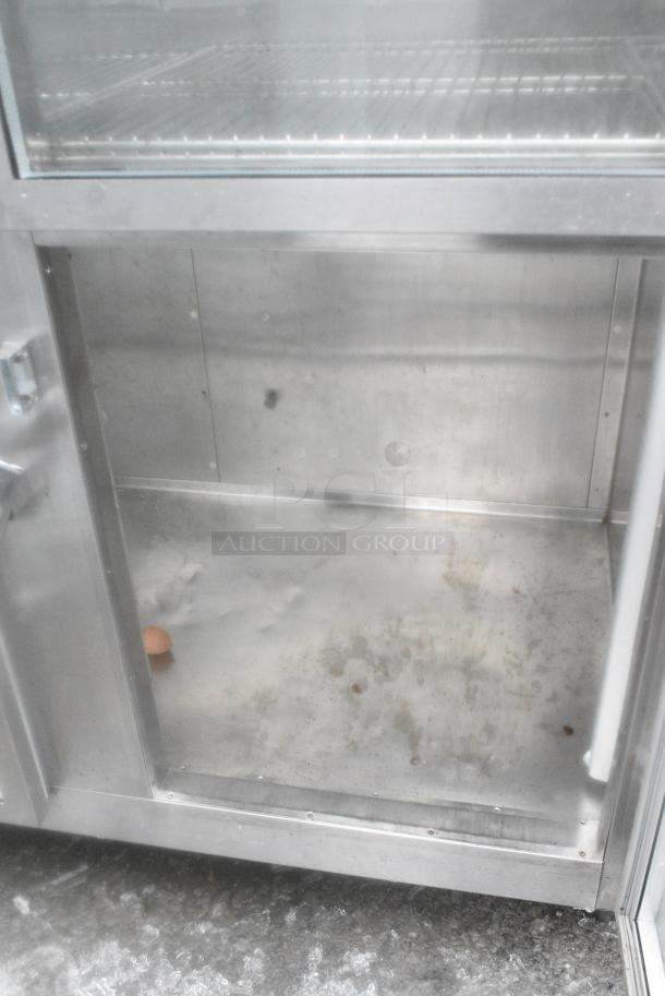 BRAND NEW SCRATCH AND DENT! Traulsen RHT232WUT-HHG Stainless Steel Commercial 58" 2 Section 4 Door Reach In Refrigerator Merchandiser on Commercial Casters. 115 Volts, 1 Phase. - Image 6 of 8
