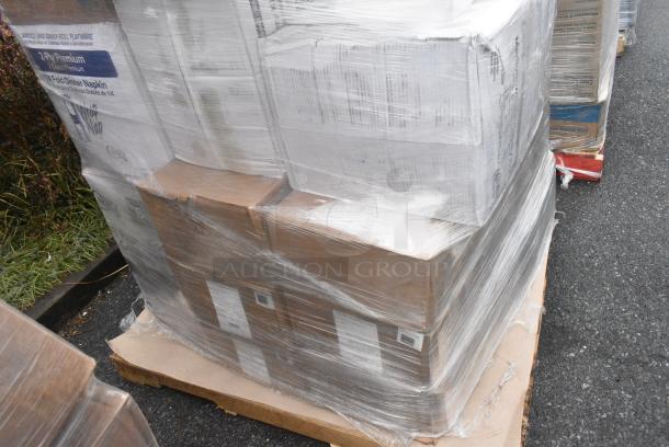 25 BRAND NEW! Boxes Including 127PL2 Choice PET Plastic Lid for 1.5 to 2.5 oz. Souffle Cup / Portion Cup - 2500/Case, 2 Box 346WSNSM Choice Medium Weight White Wrapped Polypropylene Plastic Spork, Straw, and Napkin Kit - 1000/Case, Choice Hinged Microwaveable Containers, Choice Portion Cup Lids, 129MCR24B Choice 24 oz. Black Round Microwavable Heavy Weight Container with Lid 7 1/4" - 150/Case. 25 Times Your Bid! - Image 4 of 9