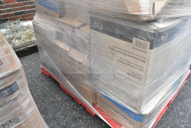 30 BRAND NEW! Boxes Including 2 Box 394365XL Noble Products Powder-Free Disposable Clear Vinyl Gloves for Foodservice - Extra Large - 1000/Case, 2 Box 500LDOME Choice 9 oz., 12 oz., 16 oz., 20 oz., 24 oz. Clear Dome Lid with 1" Hole - 1000/Case, 50016W Choice 16 oz. White Poly Paper Hot Cup - 1000/Case, 128HD32COMBO Choice Heavy Duty 32 oz. Microwavable Translucent Plastic Deli Container and Lid Combo Pack - 240/Case. 30 Times Your Bid! - Image 8 of 9