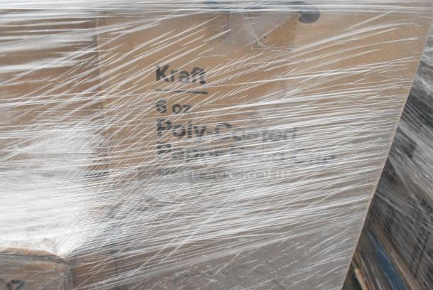 30 BRAND NEW! Boxes Including 2 Box 966TALLFLDN Choice Kraft Natural Tall-Fold 6" x 13" Dispenser Napkin - 8000/Case, 2 Box 394325M Noble NexGen Powder-Free Disposable Blue Hybrid 3 Mil Thick Gloves - Medium - 1000/Case, 127P325B Choice 3.25 oz. Black Plastic Souffle Cup / Portion Cup - 2500/Case, Choice Microwaveable Containers, Choice #8 Paper Food Containers, 30 Times Your Bid! - Image 8 of 11