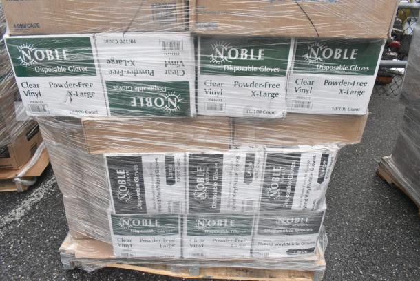 35 BRAND NEW! Boxes Including 4 Box 394365XL Noble Products Powder-Free Disposable Clear Vinyl Gloves for Foodservice - Extra Large - 1000/Case, 6 Box 394365L Noble Products Powder-Free Disposable Clear Vinyl Gloves for Foodservice - Large - 1000/Case, 347CM8CL Visions 8 oz. Clear Plastic Coffee Mug - 192/Case, 500MFT Lavex White M-Fold (Multifold) Towel - 4000/Case, 347CM8CL Visions 8 oz. Clear Plastic Coffee Mug - 192/Case. 35 Times Your Bid! - Image 6 of 9