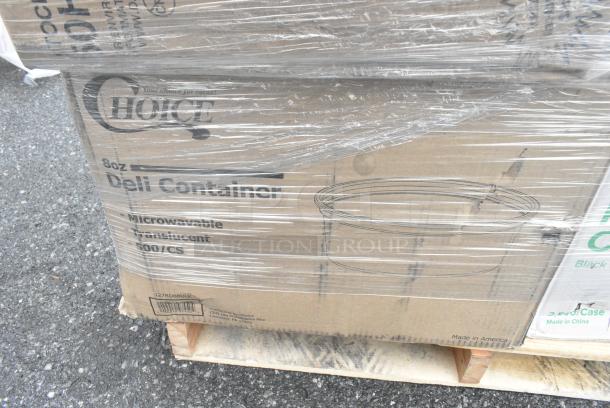 40 BRAND NEW! Boxes Including Choice Portion Cups, 966TALLFLDB Choice White Tall-Fold 6" x 13" Dispenser Napkin - 8000/Case, 127RD8BULK Choice 8 oz. Customizable Microwavable Translucent Round Deli Container - 500/Case, Choice Microwaveable Containers. 40 Times Your Bid! - Image 8 of 11