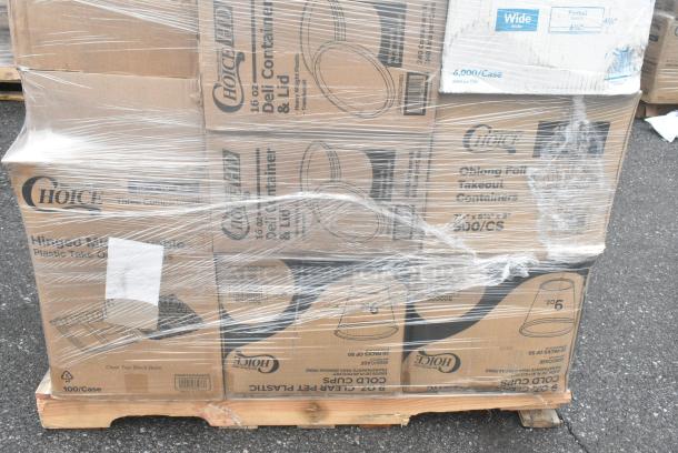 30 BRAND NEW! Boxes Including 2 Box 128HD16COMBO Choice Heavy Duty 16 oz. Microwavable Translucent Plastic Deli Container and Lid Combo Pack - 240/Case, 2 Box 500CC9 Choice 9 oz. Clear PET Customizable Plastic Squat Cold Cup - 1000/Case, 2 Box 612OB15LBD Choice 1.5 lb. Oblong Deep Foil Take-Out Container - 500/Case, Dart 16J16C 16 oz. Coke® Foam Cup - 1000/Case, 50010W Choice 10 oz. White Poly Paper Hot Cup - 1000/Case, 3 Box 130BKFORKH Choice Black Heavy Weight Polystyrene Plastic Fork - 1000/Case, 50010W Choice White Poly Paper Cup, 2 Box 346BKPSNM Choice Medium Weight Black Wrapped Polypropylene Plastic Cutlery Set with Napkin. 30 Times Your Bid! - Image 13 of 13