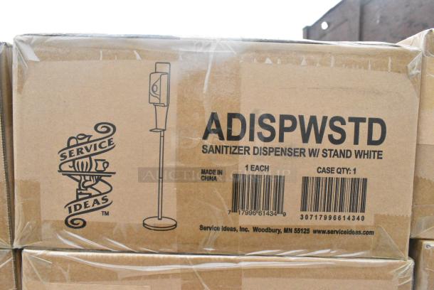 60 BRAND NEW! Boxes of Service Ideas ADISPWSTD SAN ‘N’ SERV Touchless Hand Sanitizer Floor Dispenser, White. 60 Times Your Bid! - Image 3 of 3