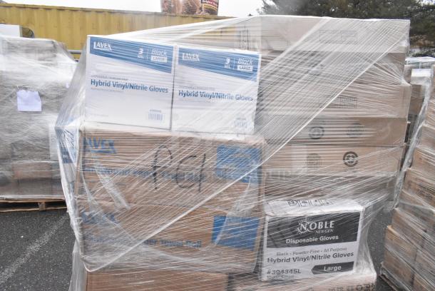 30 BRAND NEW! Boxes Including 2 Box 129MCS38B Choice 38 oz. Black Rectangular Microwavable Heavy Weight Container with Lid 8 3/4" x 6 1/4" x 2- QTY 150, 2 Box 500L1020W Choice White Hot Paper Cup Travel Lid for 10-24 oz. Standard Cups and 8 oz. Squat Cups - 1000/Case, 2 Box Lavex Hybrid Vinyl Gloves, 130d77uf 7 1/2" x 7 1/2" Unprinted Plastic Deli Saddle Bag with Flip Top - 2000/Case, Lavex Paper Towels. 30 Times Your Bid! - Image 5 of 9