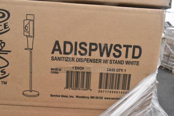 60 BRAND NEW! Boxes of Service Ideas ADISPWSTD SAN ‘N’ SERV Touchless Hand Sanitizer Floor Dispenser, White. 60 Times Your Bid! - Image 3 of 3