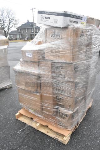 25 BRAND NEW! Boxes Including 3 Box Libbey 8420 Grande Collection 19.5 oz. Customizable Vino Grande Wine Glass - 12/Case, 2 Box 176IB200 BIN INGREDIENT 200 CUPS NSF, 12 GALLON BAKER'S MARK, 347TCL9 Choice 9 oz. Clear Disposable Plastic Tumbler - 500/Case. 25 Times Your Bid!