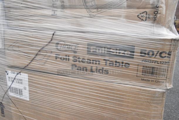 30 BRAND NEW! Boxes Including 500TO963 Choice 9" x 6" x 3" Microwaveable 1-Compartment Black / Clear Plastic Hinged Container - 100/Case, 612FFL1230 Choice Foil Steam Table Pan Lid - Full Size - 50/Case, CH32DEF Dart ClearPac SafeSeal 32 oz. Tamper-Resistant, Tamper-Evident Hinged Container with Flat Lid - 200/Case, 966UPWIDEB1-500 OneUp by Choice White 1-Ply Wide Interfold 6 1/2" x 8 1/2" Dispenser Napkin - 6000/Case, 795PTOWHT4 Choice White Microwavable Folded Paper Take Out Containers, 2 Box Lavex Paper Towels. 30 Times Your Bid! - Image 3 of 13