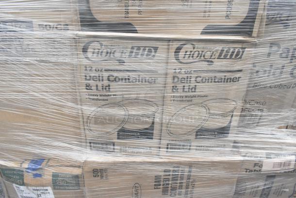30 BRAND NEW! Boxes Including 500TO963 Choice 9" x 6" x 3" Microwaveable 1-Compartment Black / Clear Plastic Hinged Container - 100/Case, 612FFL1230 Choice Foil Steam Table Pan Lid - Full Size - 50/Case, CH32DEF Dart ClearPac SafeSeal 32 oz. Tamper-Resistant, Tamper-Evident Hinged Container with Flat Lid - 200/Case, 966UPWIDEB1-500 OneUp by Choice White 1-Ply Wide Interfold 6 1/2" x 8 1/2" Dispenser Napkin - 6000/Case, 795PTOWHT4 Choice White Microwavable Folded Paper Take Out Containers, 2 Box Lavex Paper Towels. 30 Times Your Bid! - Image 11 of 13