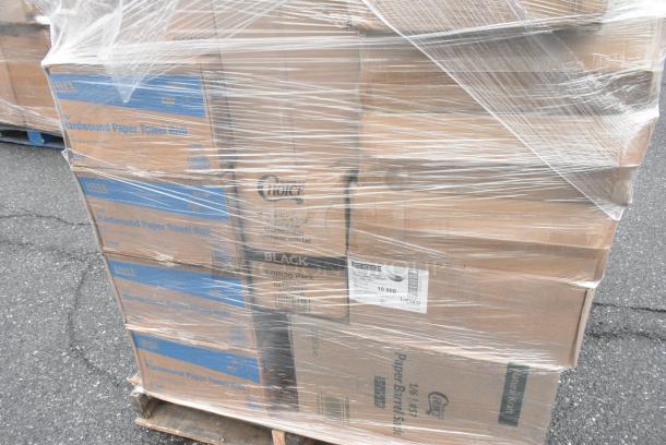 35 BRAND NEW! Boxes Including 500CC16 Choice Clear PET Customizable Plastic Cold Cup - 16 oz. - 1000/Case, 127RD16BULK Choice 16 oz. Customizable Microwavable Translucent Round Deli Container - 500/Case, 2 Box 966UPWIDEB1-500 OneUp by Choice White 1-Ply Wide Interfold 6 1/2" x 8 1/2" Dispenser Napkin - 6000/Case, 612605070HD Choice Full Size Heavy-Duty Foil Steam Table Pan Deep 3 3/8" Depth - 50/Case, 4 Box Lavex Paper Towels. 35 Times Your Bid! - Image 7 of 11