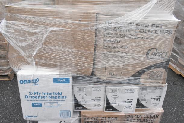 25 BRAND NEW! Boxes Including 5 Box 346BKFSNM Choice Medium Weight Black Wrapped Polypropylene Plastic Cutlery Set with Napkin - 250/Case, 2 Box 500TW7 Choice 7 oz. Translucent Thin Wall Plastic Cold Cup - 2500/Case, 6 Box 347TNYMRG2 Visions 2 oz. Clear Plastic Mini Margarita Glass - 120/Case. 25 Times Your Bid! - Image 8 of 10