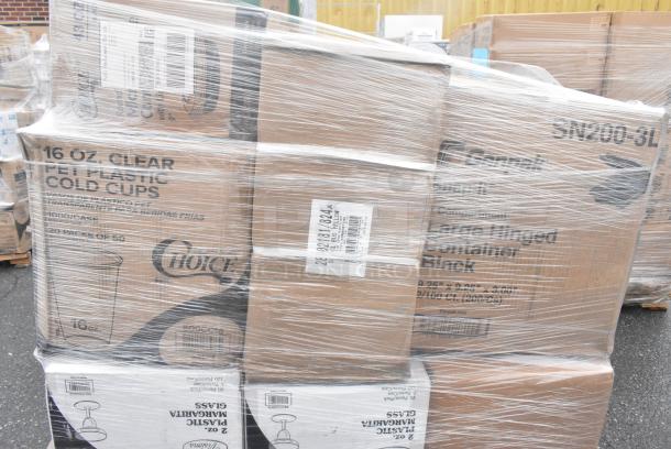 25 BRAND NEW! Boxes Including 5 Box 346BKFSNM Choice Medium Weight Black Wrapped Polypropylene Plastic Cutlery Set with Napkin - 250/Case, 2 Box 500TW7 Choice 7 oz. Translucent Thin Wall Plastic Cold Cup - 2500/Case, 6 Box 347TNYMRG2 Visions 2 oz. Clear Plastic Mini Margarita Glass - 120/Case. 25 Times Your Bid! - Image 10 of 10